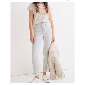 Madewell 10” High Rise Skinny Crop Women’s Exposed Buttonfly Jeans Size 27